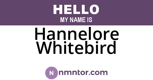 Hannelore Whitebird