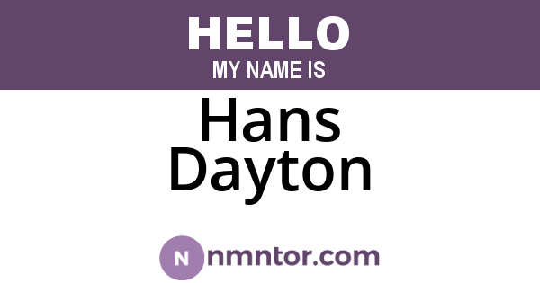 Hans Dayton