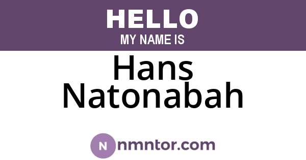 Hans Natonabah