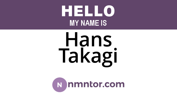Hans Takagi