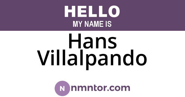Hans Villalpando
