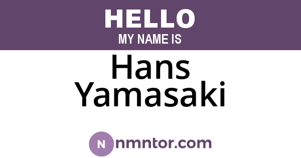 Hans Yamasaki