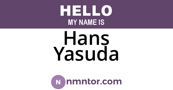 Hans Yasuda