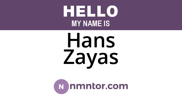Hans Zayas