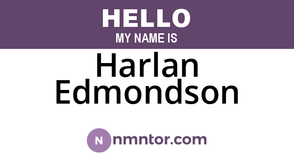 Harlan Edmondson
