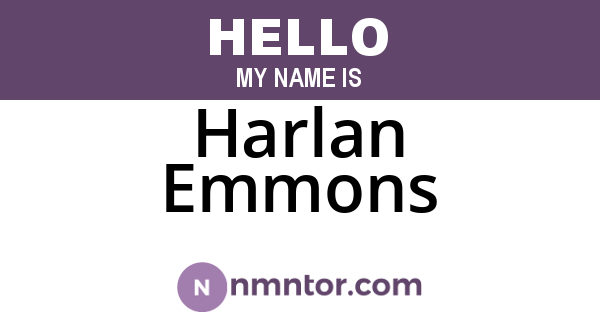 Harlan Emmons