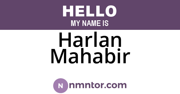 Harlan Mahabir