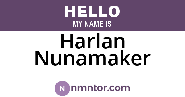 Harlan Nunamaker