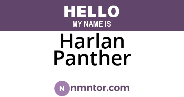 Harlan Panther