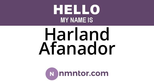 Harland Afanador