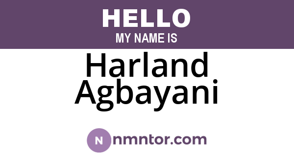 Harland Agbayani