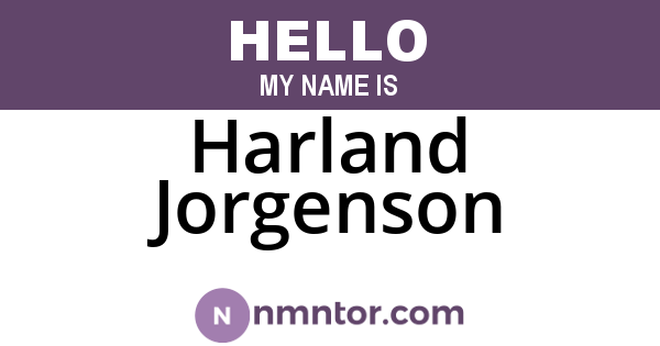 Harland Jorgenson