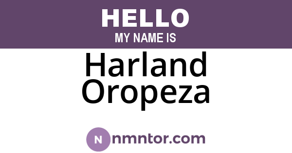 Harland Oropeza