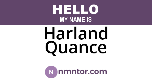 Harland Quance