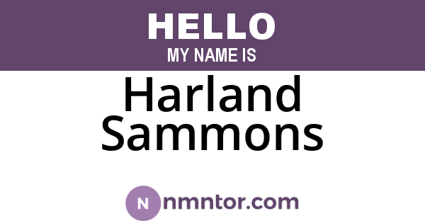 Harland Sammons