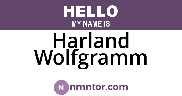 Harland Wolfgramm