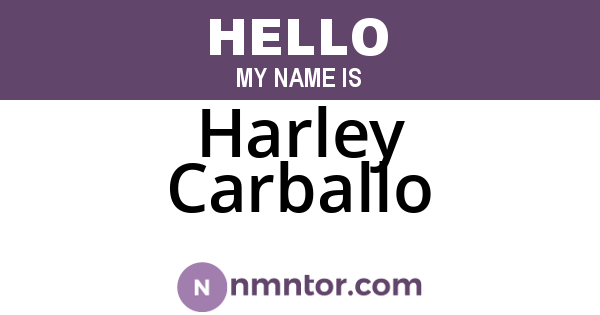 Harley Carballo