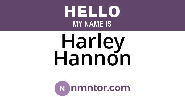 Harley Hannon