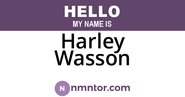 Harley Wasson