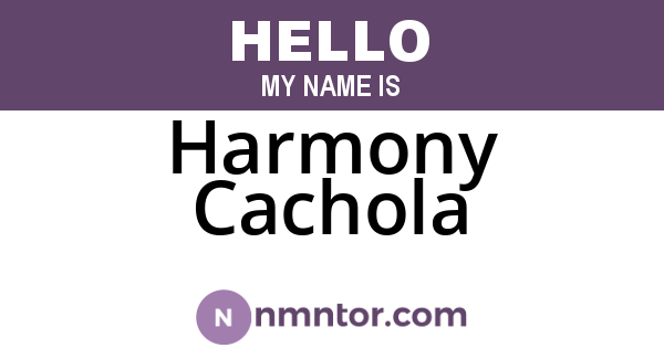 Harmony Cachola
