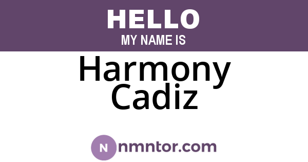 Harmony Cadiz