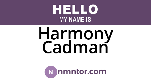 Harmony Cadman