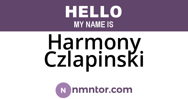 Harmony Czlapinski