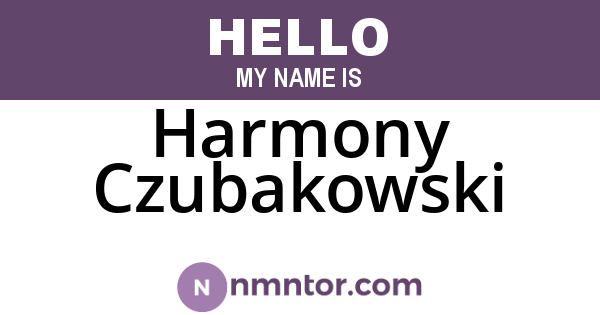 Harmony Czubakowski