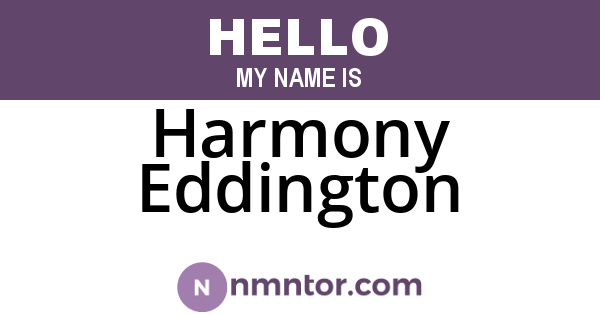Harmony Eddington