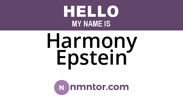 Harmony Epstein