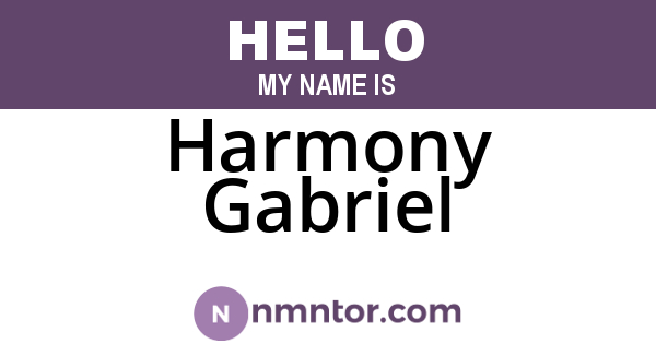 Harmony Gabriel