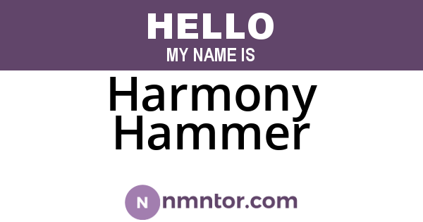 Harmony Hammer