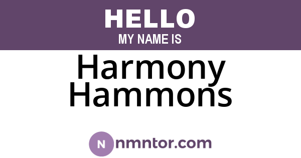 Harmony Hammons