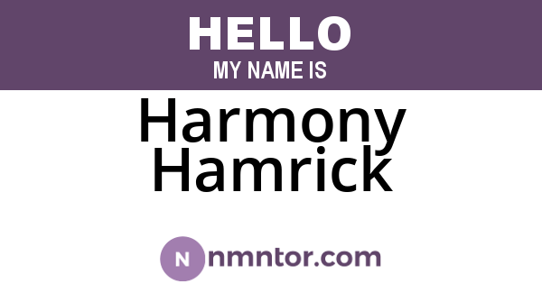 Harmony Hamrick