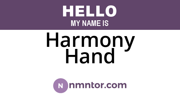Harmony Hand