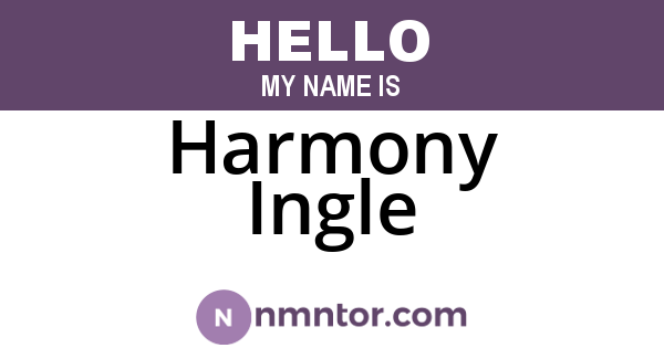 Harmony Ingle