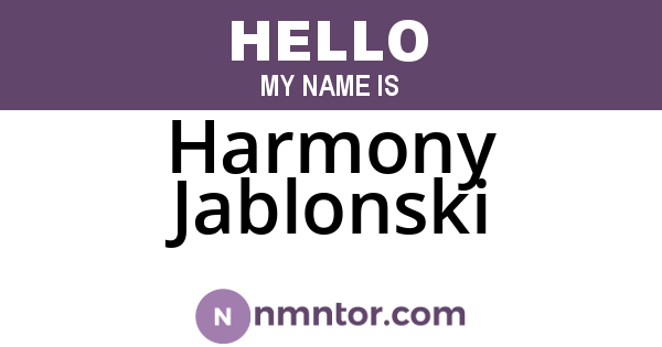 Harmony Jablonski