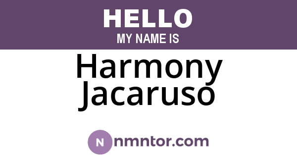 Harmony Jacaruso
