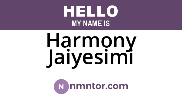 Harmony Jaiyesimi