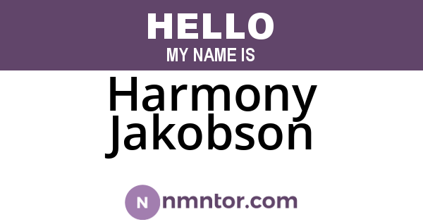 Harmony Jakobson