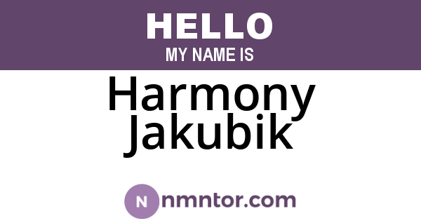 Harmony Jakubik