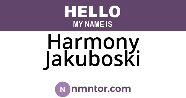 Harmony Jakuboski