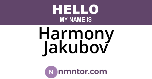 Harmony Jakubov