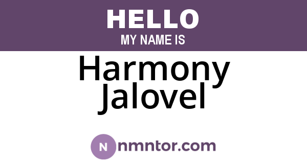 Harmony Jalovel