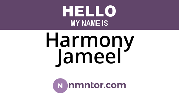 Harmony Jameel