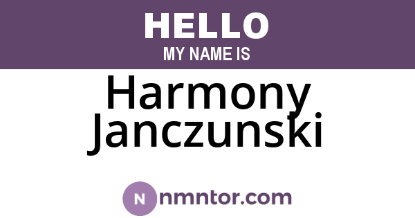 Harmony Janczunski