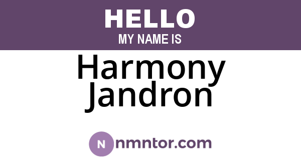 Harmony Jandron