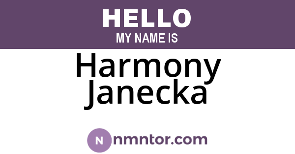 Harmony Janecka