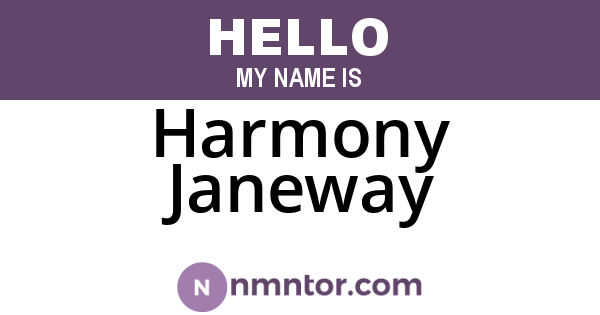 Harmony Janeway