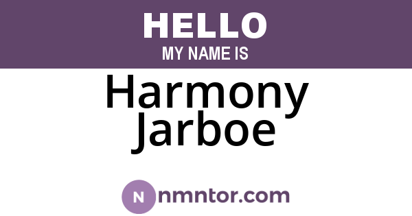 Harmony Jarboe